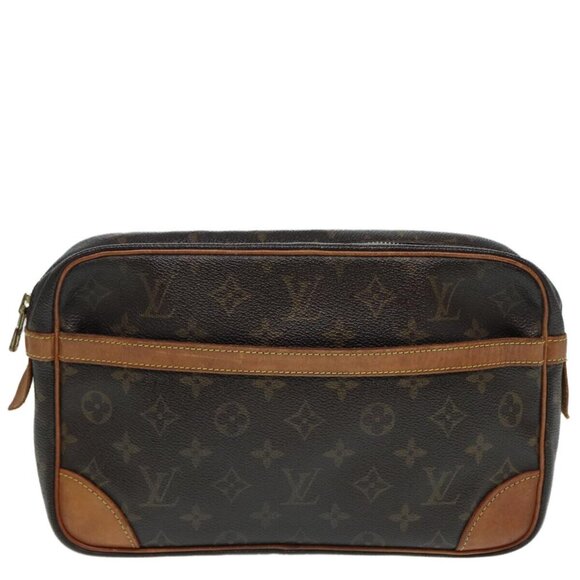 LOUIS VUITTON Monogram Compiegne 28 Clutch Bag M51845 LV Auth 86122 - Picture 1 of 16